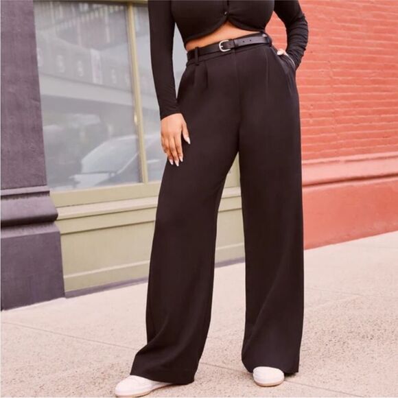 FAVORITE DAUGHTER | NEW The Favorite Black Pants Women’s Size 16 Petite - Picture 13 of 13